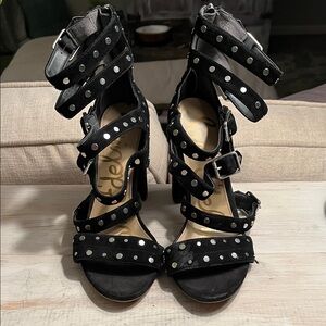 Sam Edelman Black Heels with Silver Studs